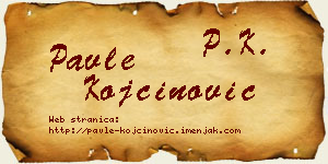 Pavle Kojčinović vizit kartica